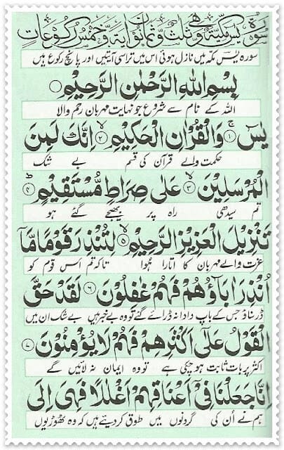 surah yaseen arabic text